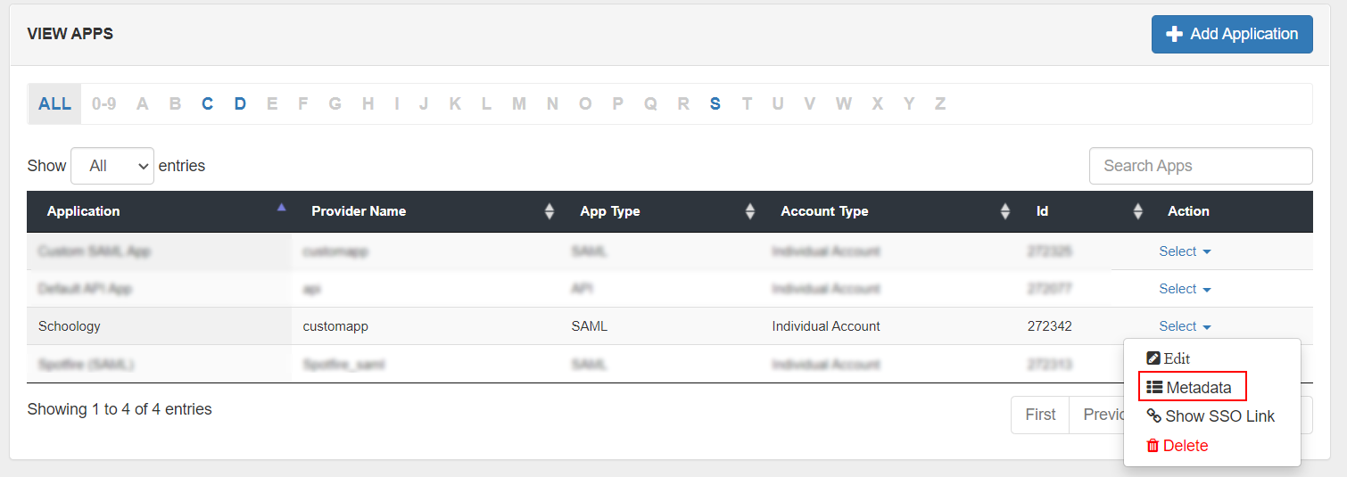 Schoology Single Sign On (sso) Select Metadata