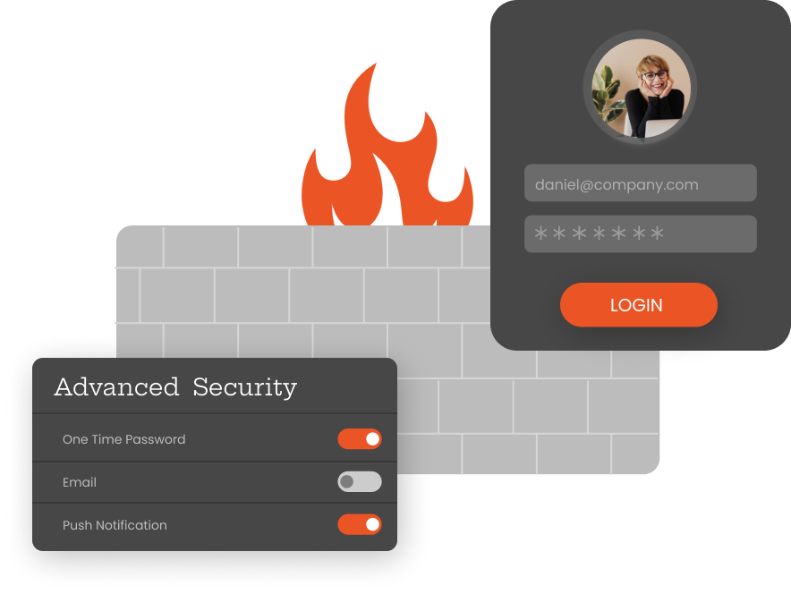 Secure network by firewall