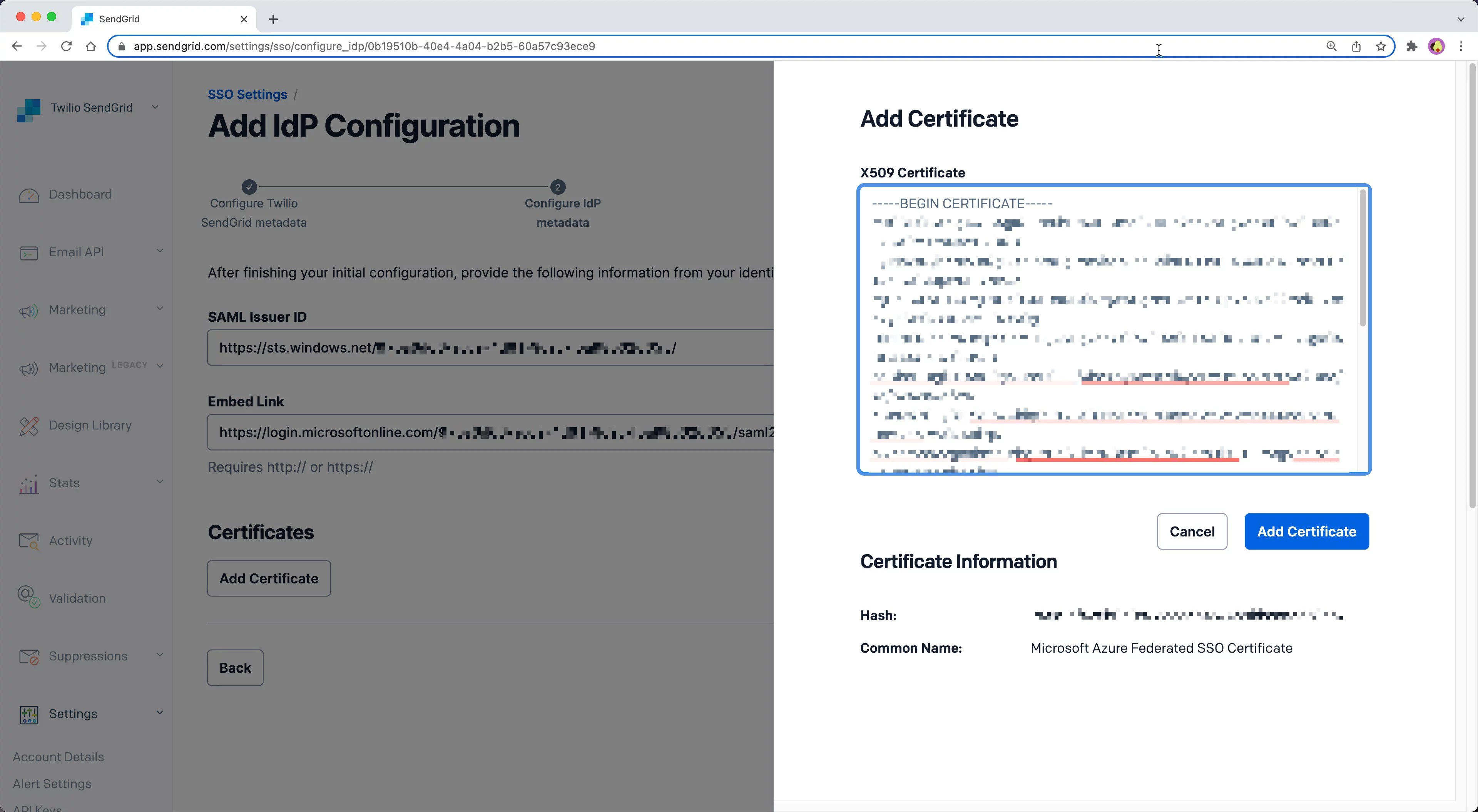 SendGrid Single Sign-On (sso)