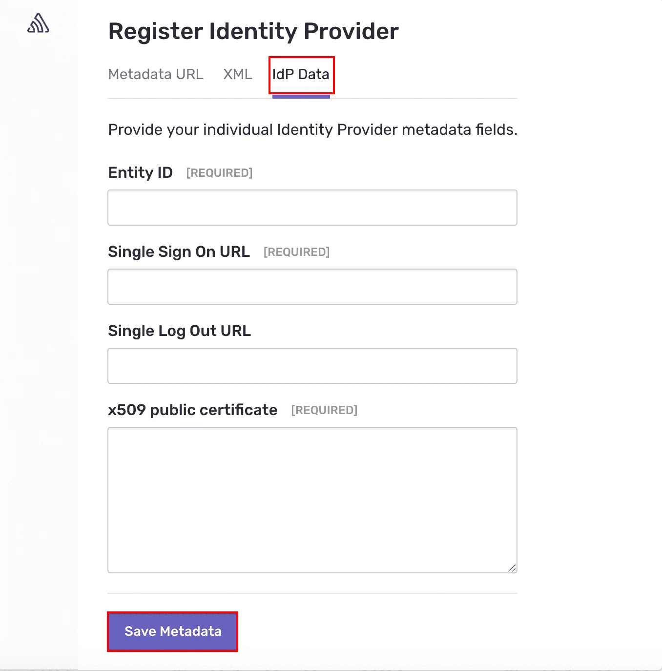 Sentry Single Sign On (sso) import metadata values