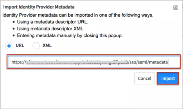 ServiceNow MFA submit metadata url