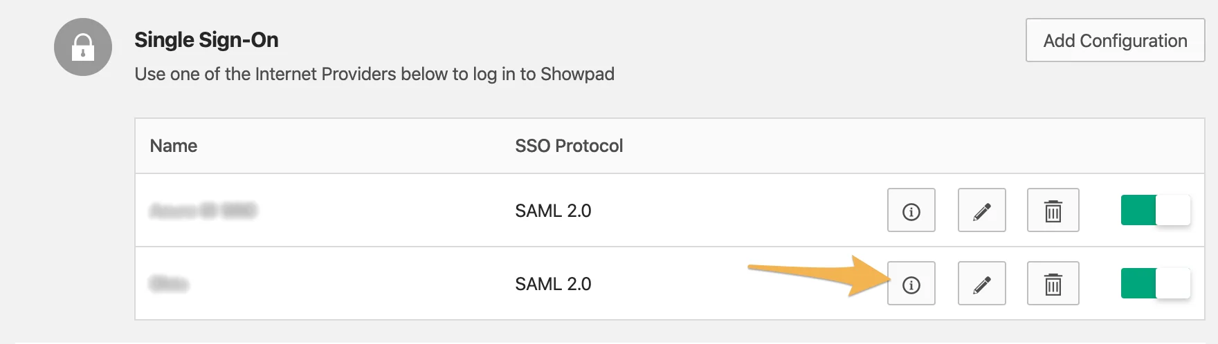 Showpad Single Sign-On (SSO) using miniOrange - metadata information section