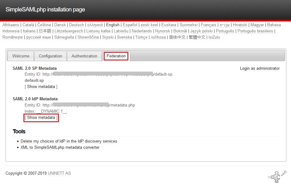 Configure SimpleSAML as IDP - SAML Single Sign-On(SSO)