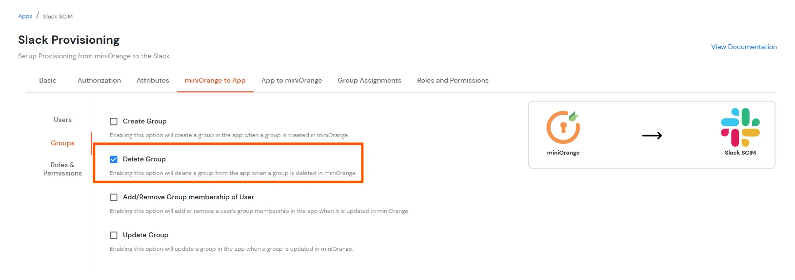 Slack SCIM group deprovisioning - enable delete group option for Slack