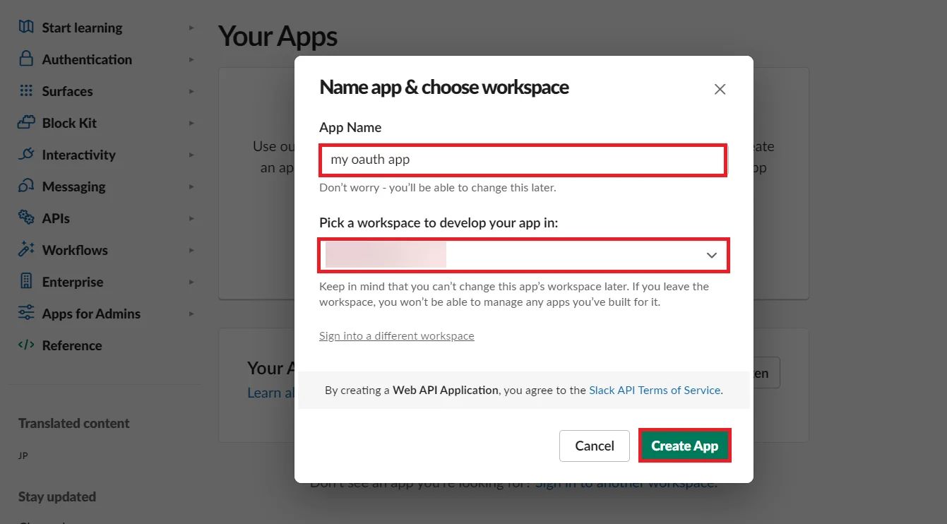 Fill the form with appropriate information and click on Create App