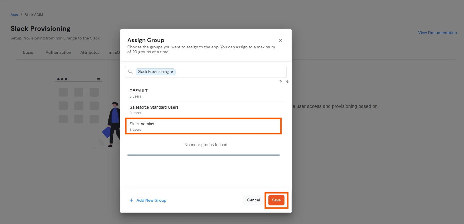 Slack SCIM Provisioning - save group assignments for Slack user sync