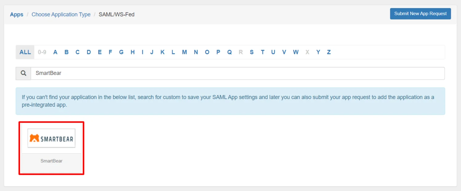 SmartBear Single Sign-On (SSO) manage apps