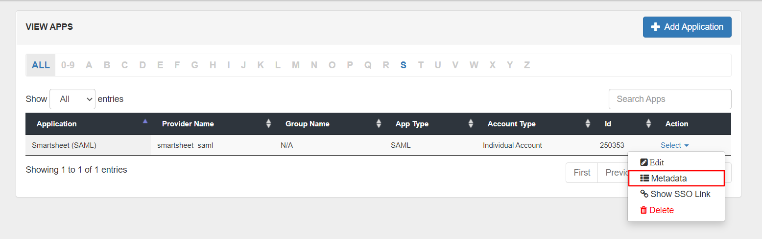 Smartsheet Single Sign On (sso) Select Metadata