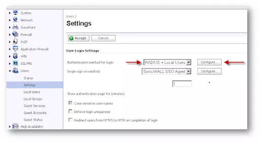 Two-Factor Authentication (2fa) for SonicWall VPN : Authentication Method for Login