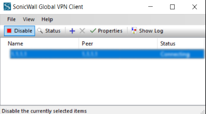 Two-Factor authentication (2fa) for SonicWall : VPN disconnect