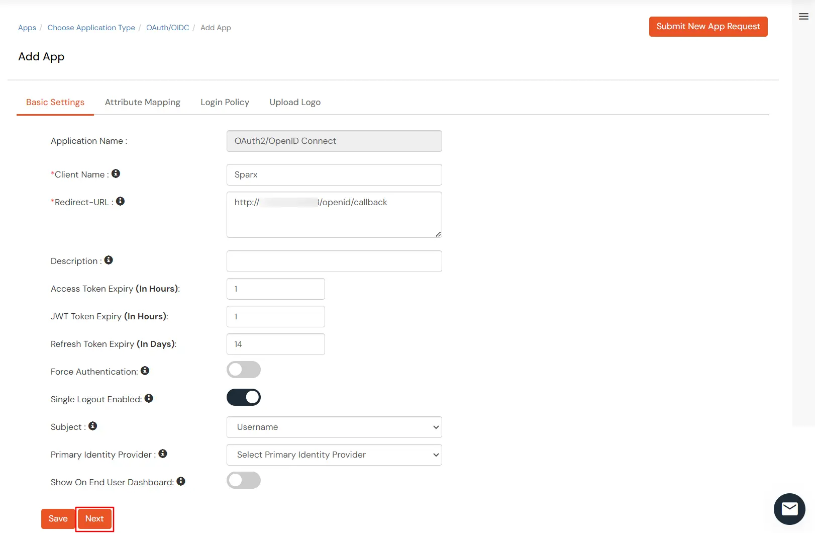  Single Sign-On (sso)for Sparx Systems Enter Client Name and Callback URL