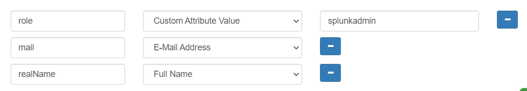 Configure Splunk Enterprise SAML Single Sign-On (SSO) Attribute values