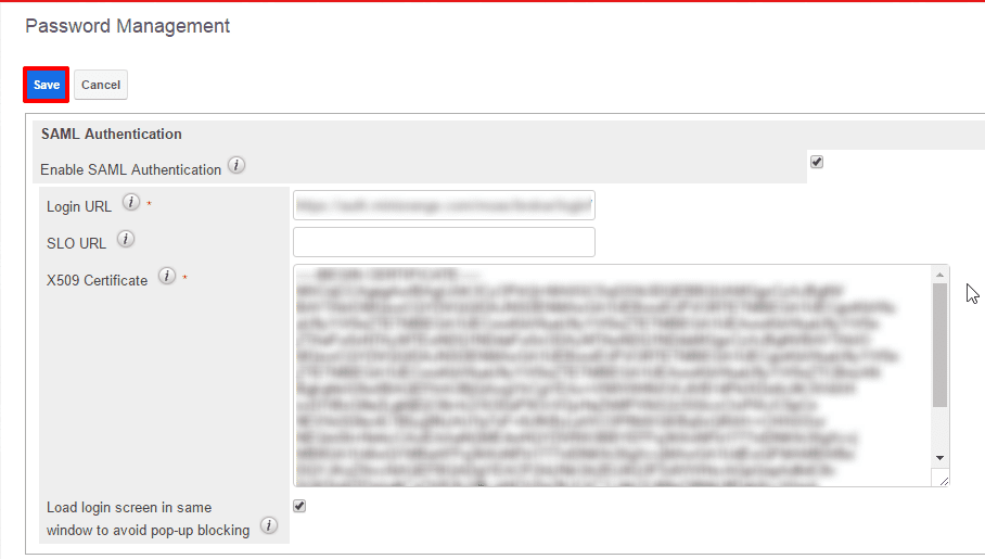 Sugarcrm Single Sign On (SSO) configuration details