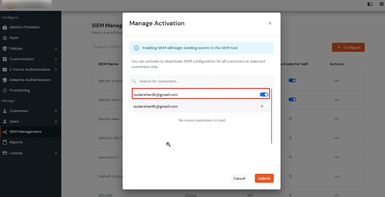 Select Manage Activation