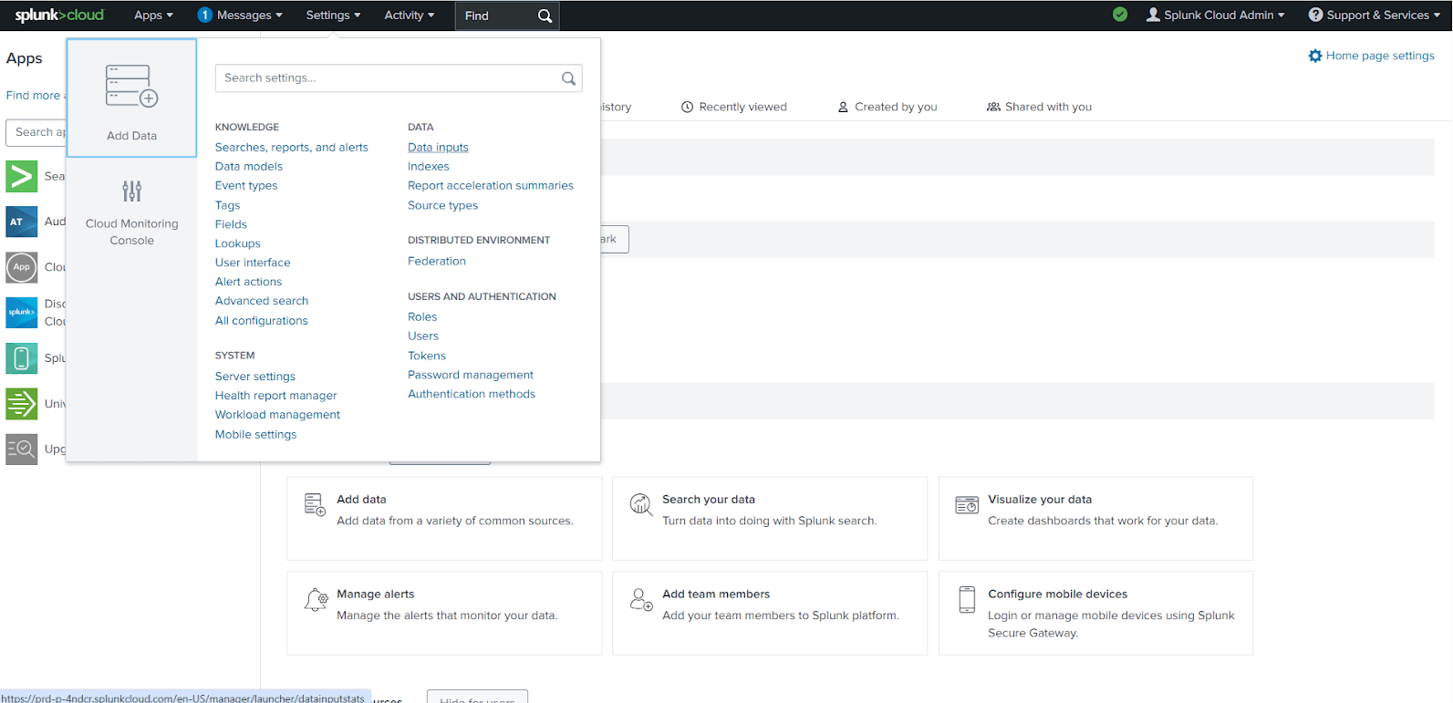 Splunk Single Sign-On (sso) Dashboard