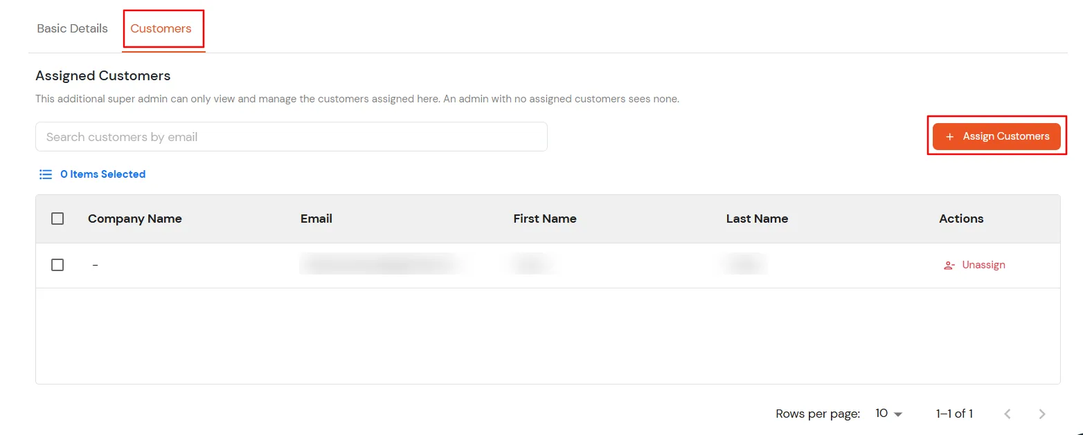 miniOrange Partner Portal Handbook: Customers tab