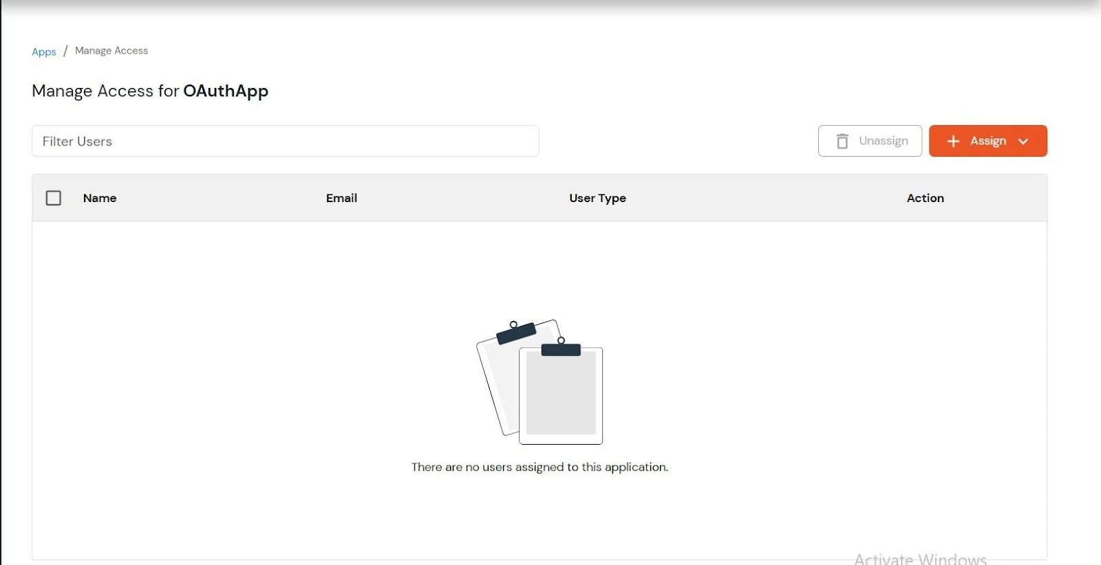 miniOrange Identity Platform Partner Portal Handbook: Manage Access Interface