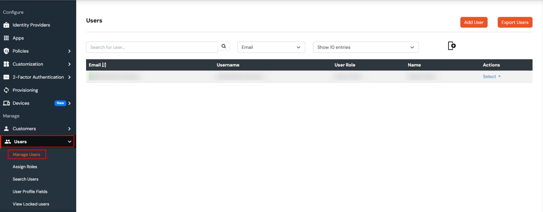 miniOrange Partner Portal Handbook: Manage Users dashboard