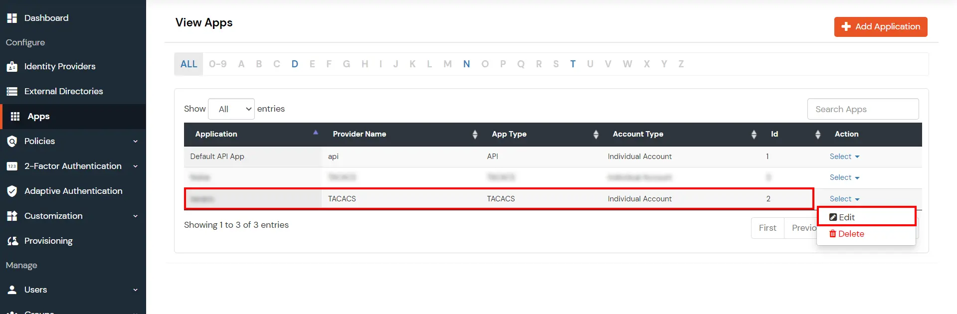 TACACS Client Single Sign-On (SSO) configuration steps