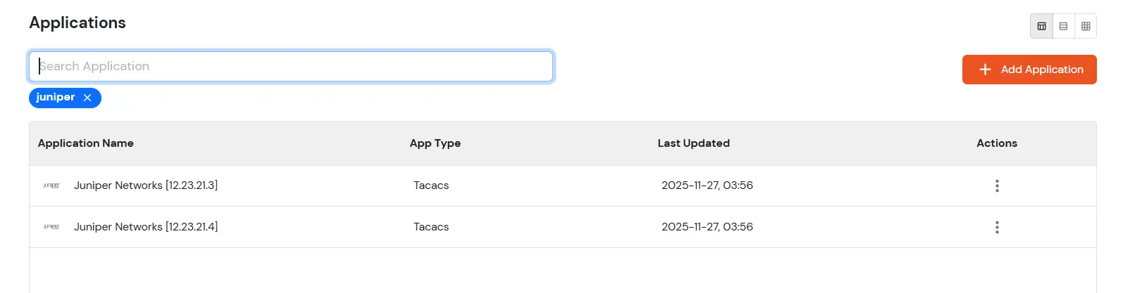 2FA Two-Factor radauthentication for Juniper Routers and Switches  : Select your TACACS Client