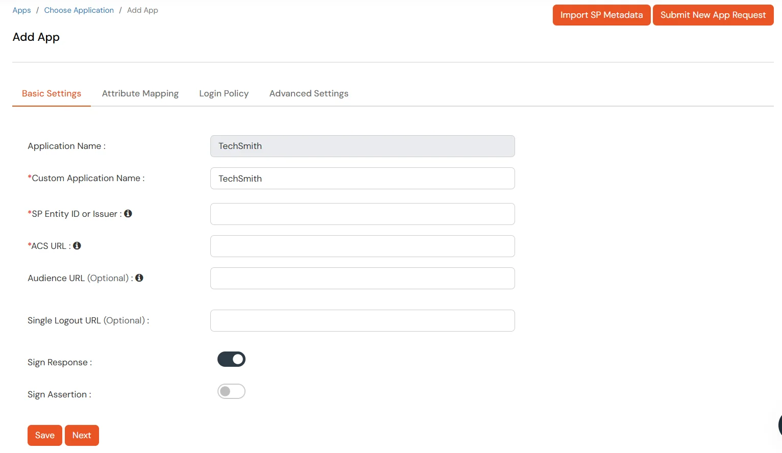 Techsmith Single Sign On (sso) basic setting