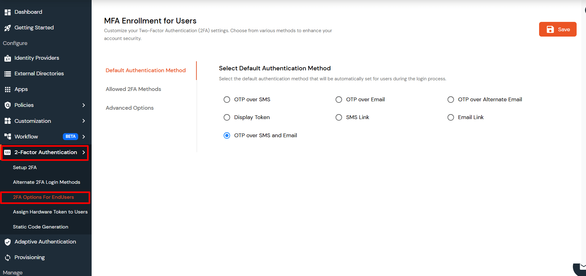Customize MFA for End Users