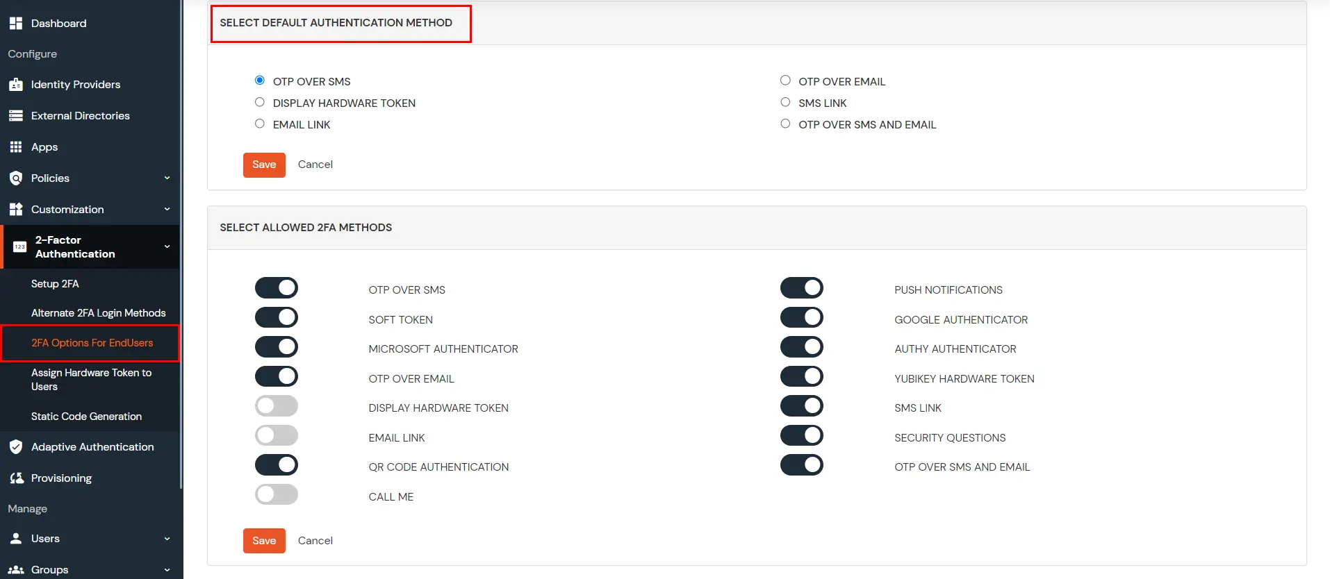 Multi-Factor/Two-Factor Authentication (2FA) for RD Web  Configure 2FA Panel