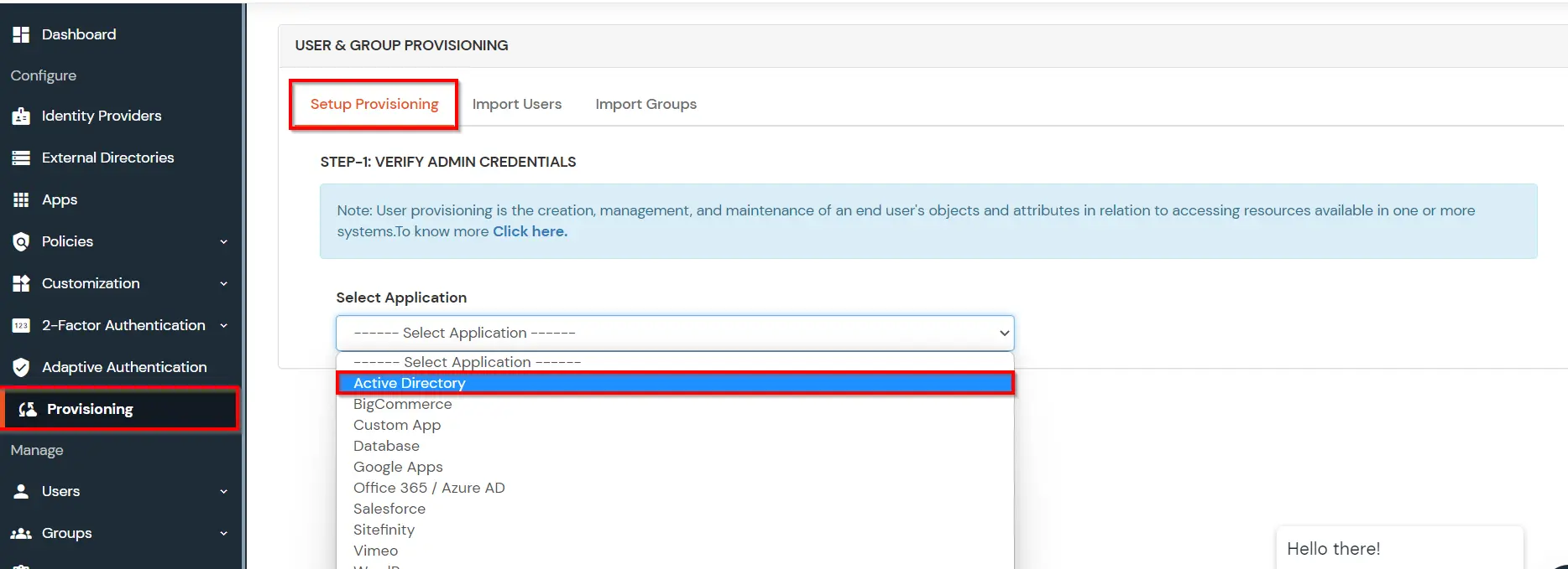 MFA/Two-Factor Authentication(2FA) for Cisco ISE : Select Active Directory (AD)