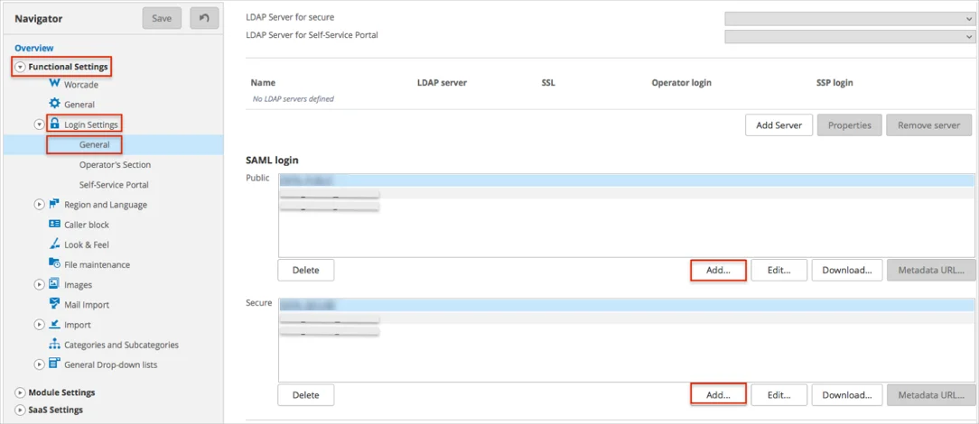 Configure TOPdesk SAML SSO: Admin Dashboard