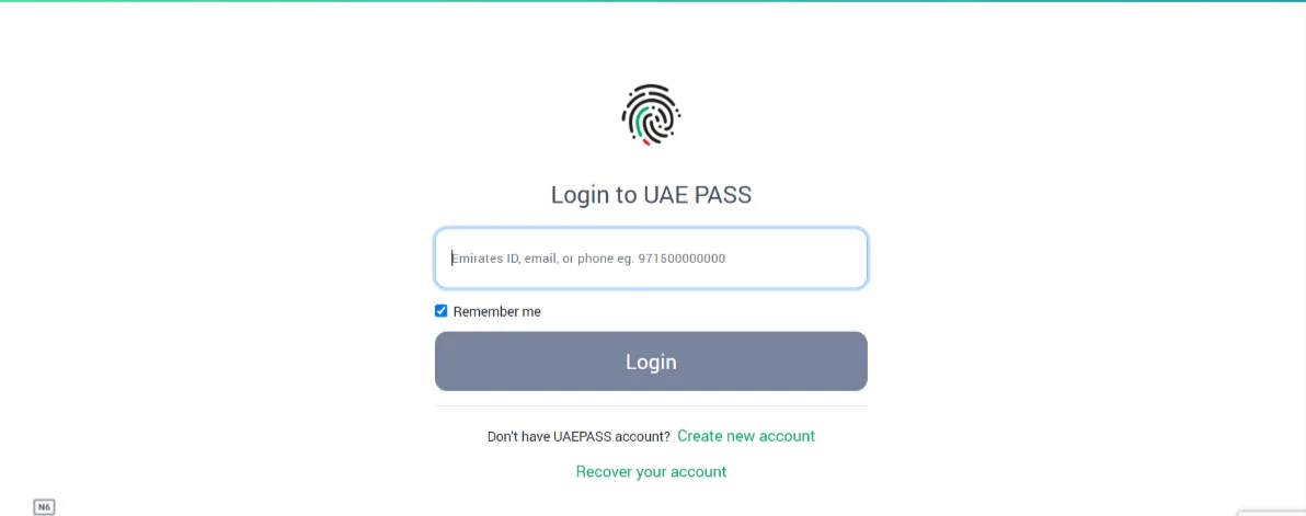 UAE PASS- Login with UAE PASS credentials