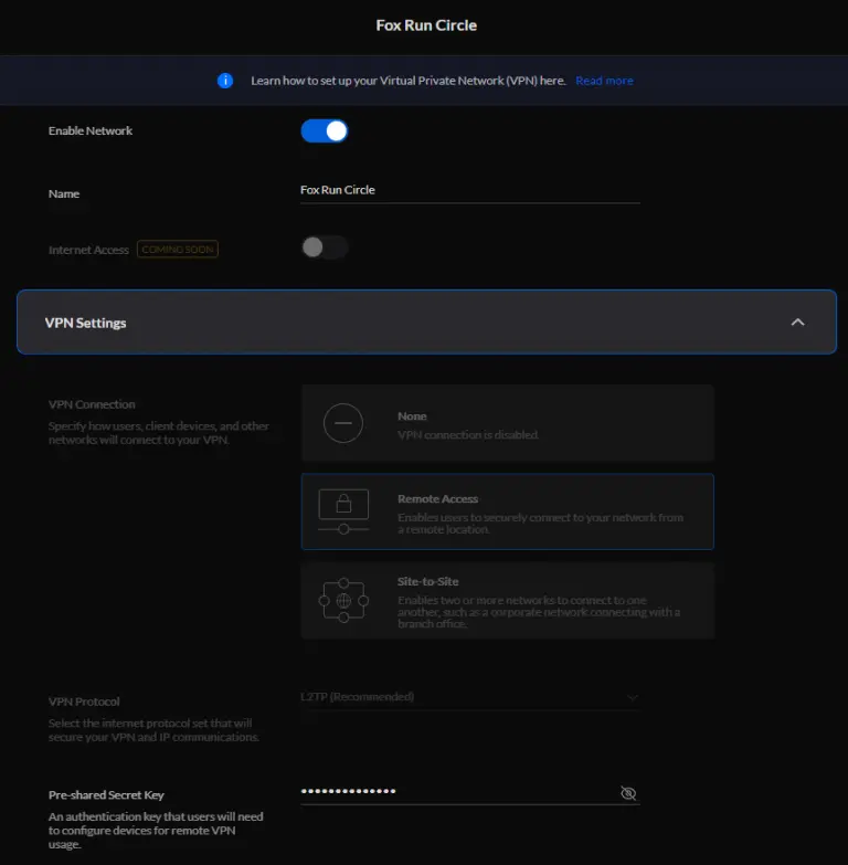 Ubiquiti Multi Factor Authentication (MFA/2FA): Enable Network