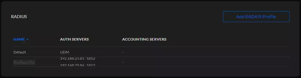 Ubiquiti 2FA: Radius Profile