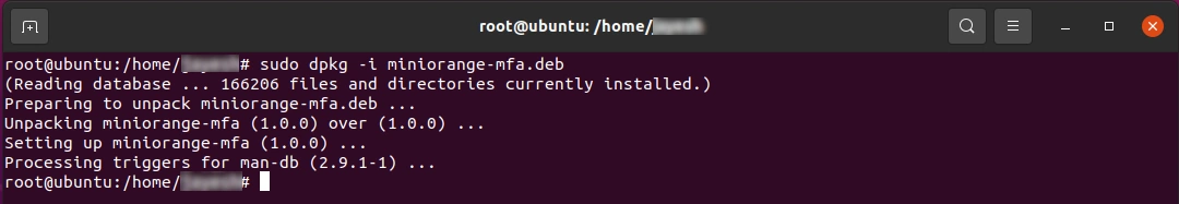 Two-factor Authentication Ubuntu: run command