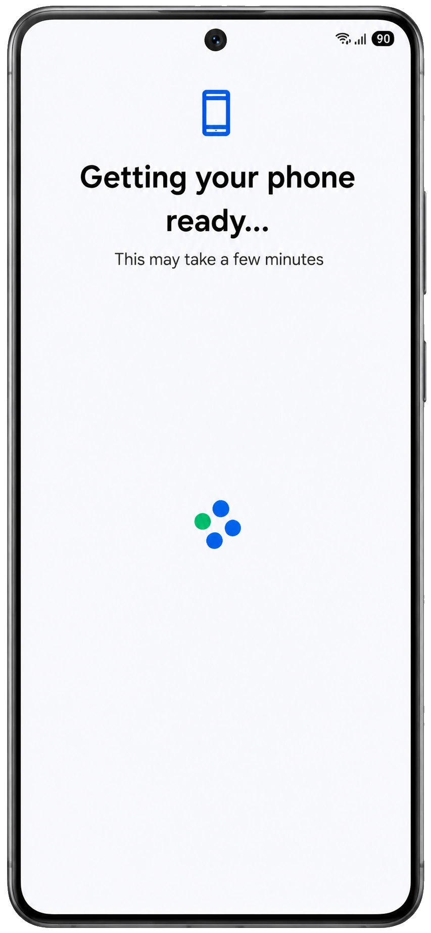 Android Getting your phone ready screen during COPE enrollment