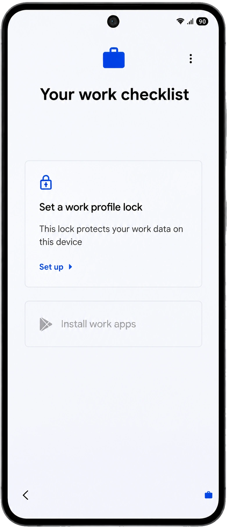 Set work profile screen lock during COPE enrollment