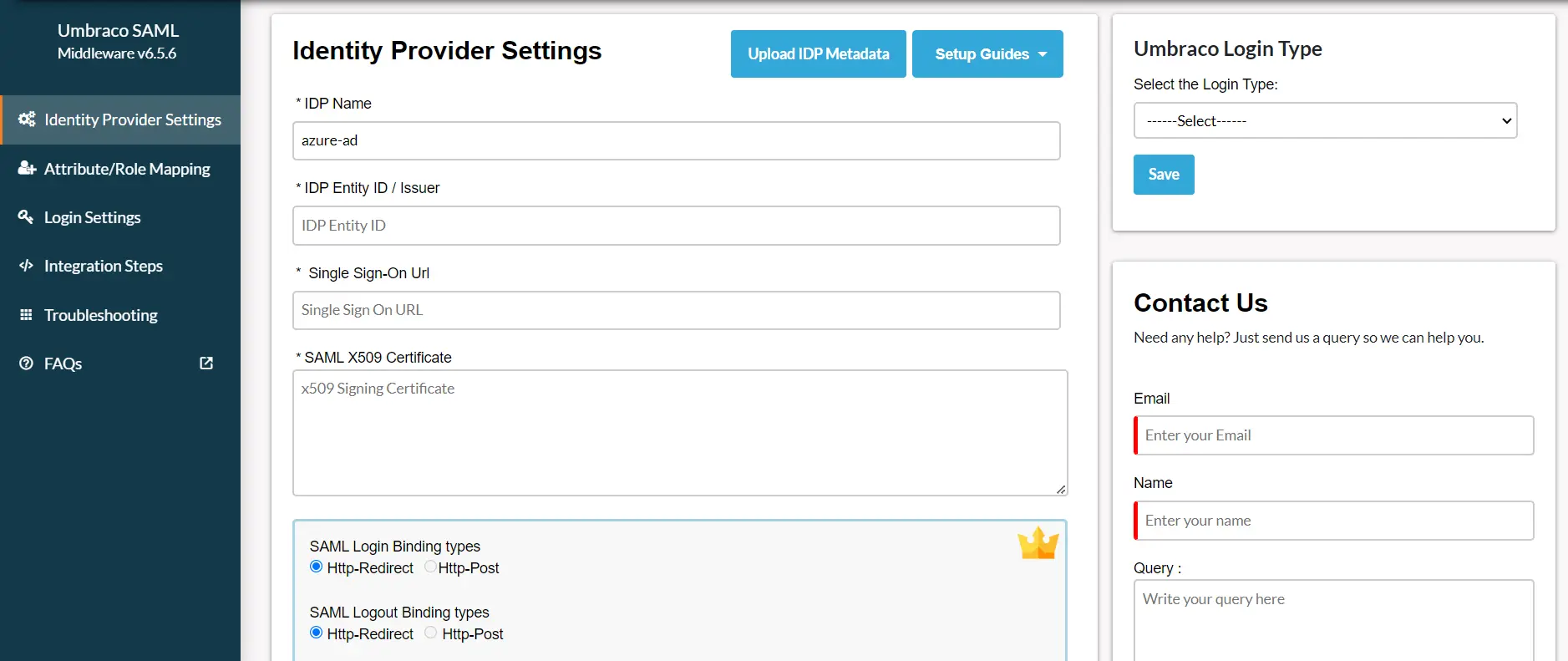 umbraco single sign on (sso) test configuration