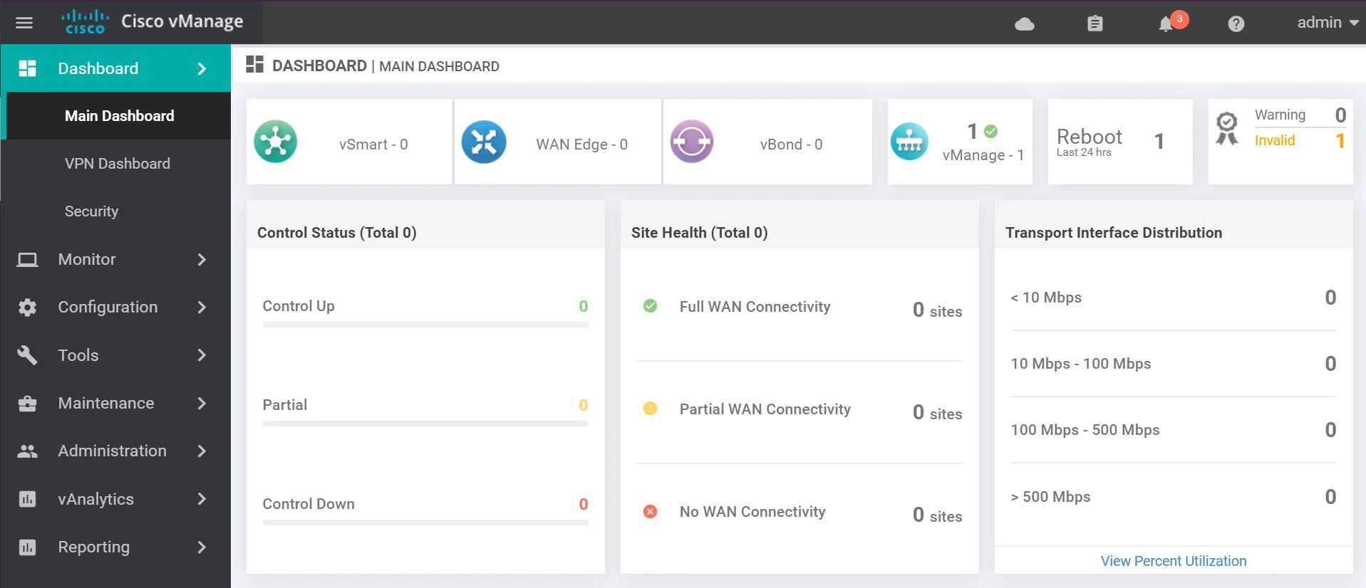 vManage Single Sign On (sso) Admin Dashboard