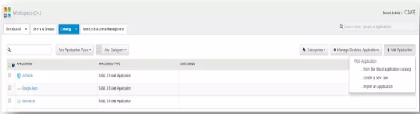 VMWare Identity Manager Single Sign On (sso) metadata link