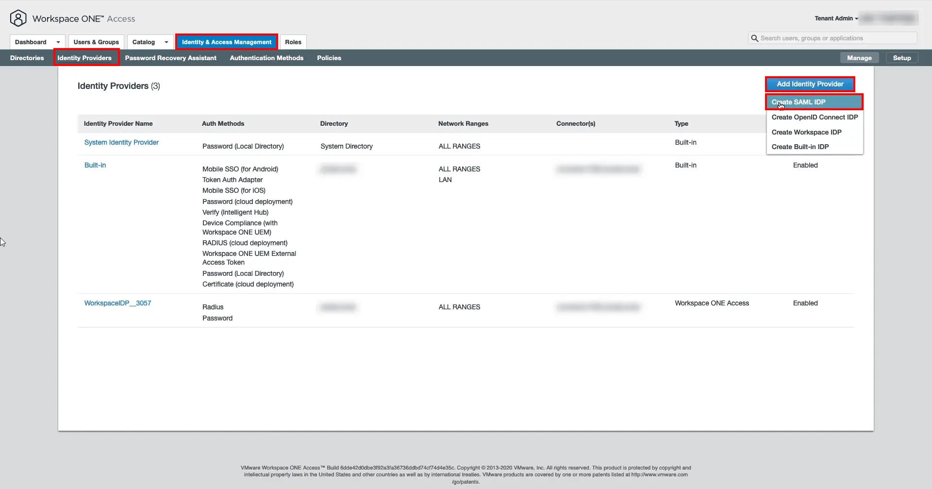 VMWare Workspace ONE Single Sign-On (SSO) Add SAML Application