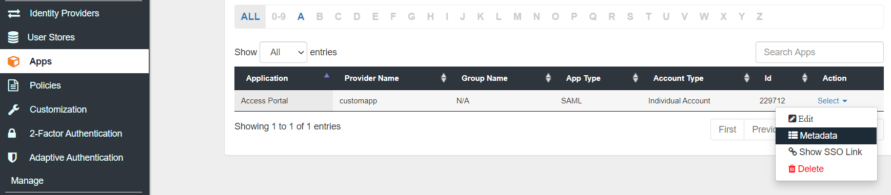 WatchGuard Access Portal 2FA / MFA metadata