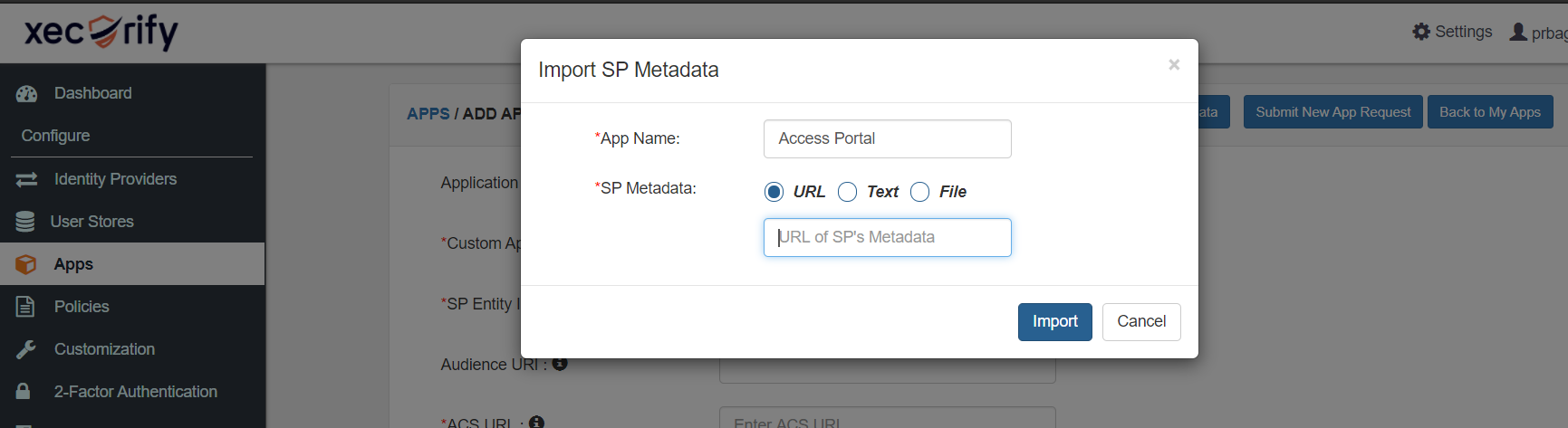WatchGuard Access Portal 2FA / MFA sp configure