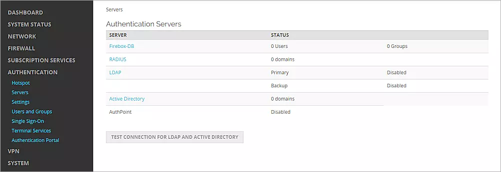 Multi-Factor Authentication (MFA) for WatchGuard Mobile VPN : Select authentication server