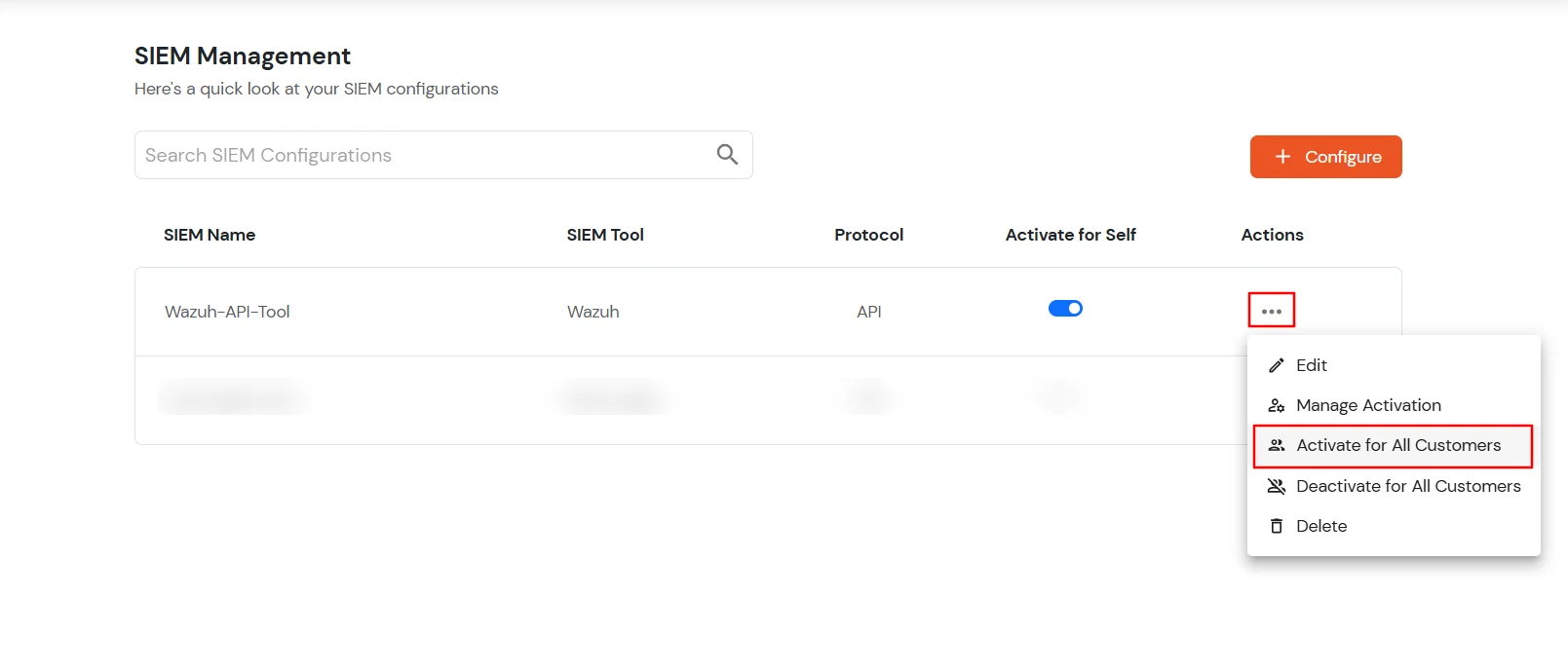 miniOrange Audits in Wazuh Select Activate For All Customers 