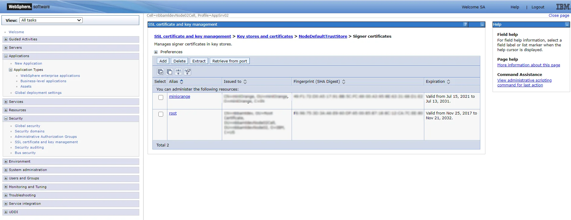 websphere Single Sign-On (sso) 