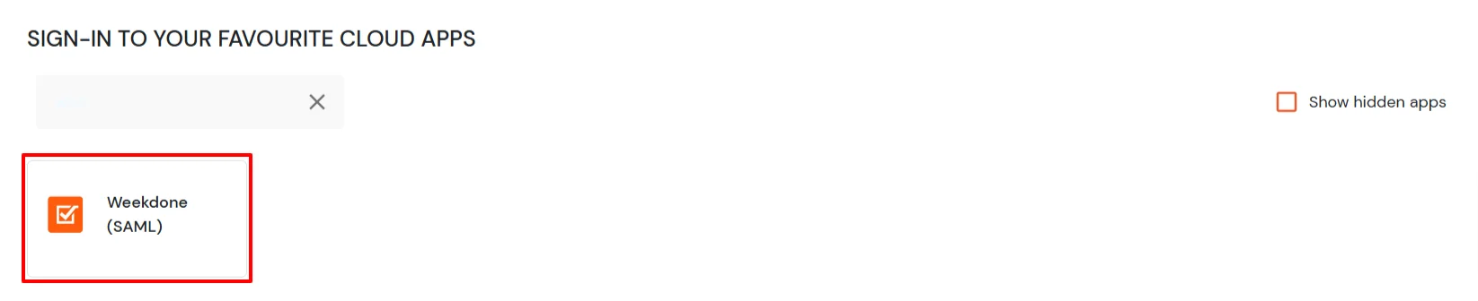 Weekdone Single Sign-On (SSO) verify configuration