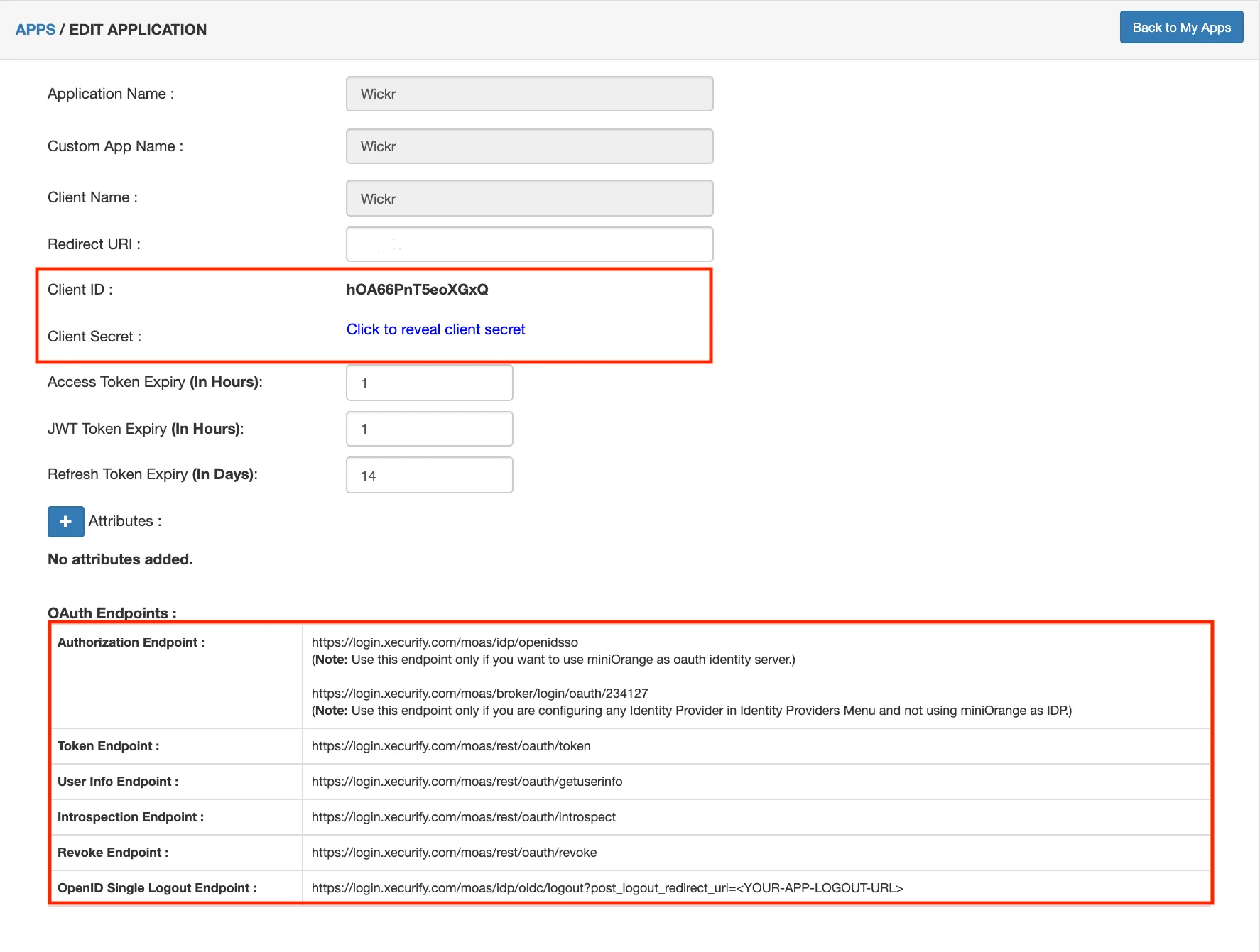  Single Sign-On (sso)app parametres