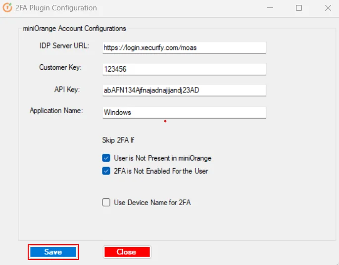 Complete overall Windows 2FA logon Configuration