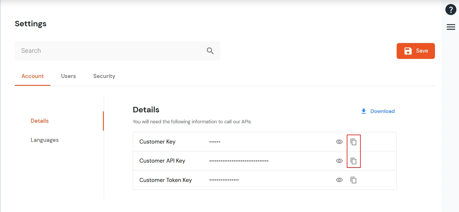 Copy Customer and API Key for Windows Logon 2FA