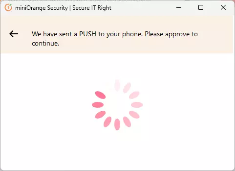 Accept the push notification to get secure access to RDP