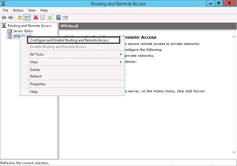 MFA/2FA Two-Factor Authentication for Windows VPN :  Configure and Enable Routing and Remote Access